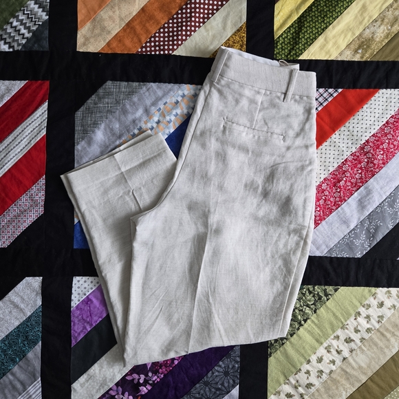 Wilfred Pants - Wilfred Aritzia Linen Carrot Trouser Pants Tailored Taper Leg Natural Size 8